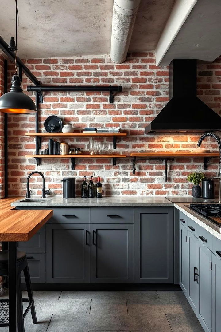 Industrial Touch in Monochrome - 22 Black and White Kitchen Ideas