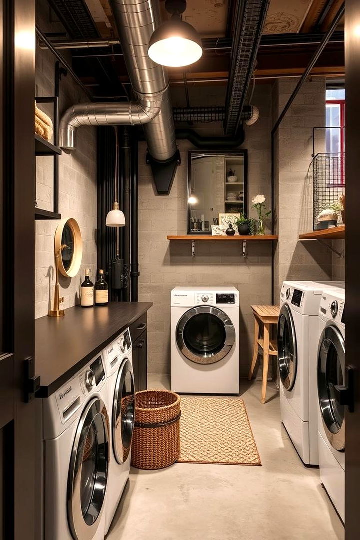 Industrial Touches with a Modern Twist - 22 Modern Laundry Room Ideas