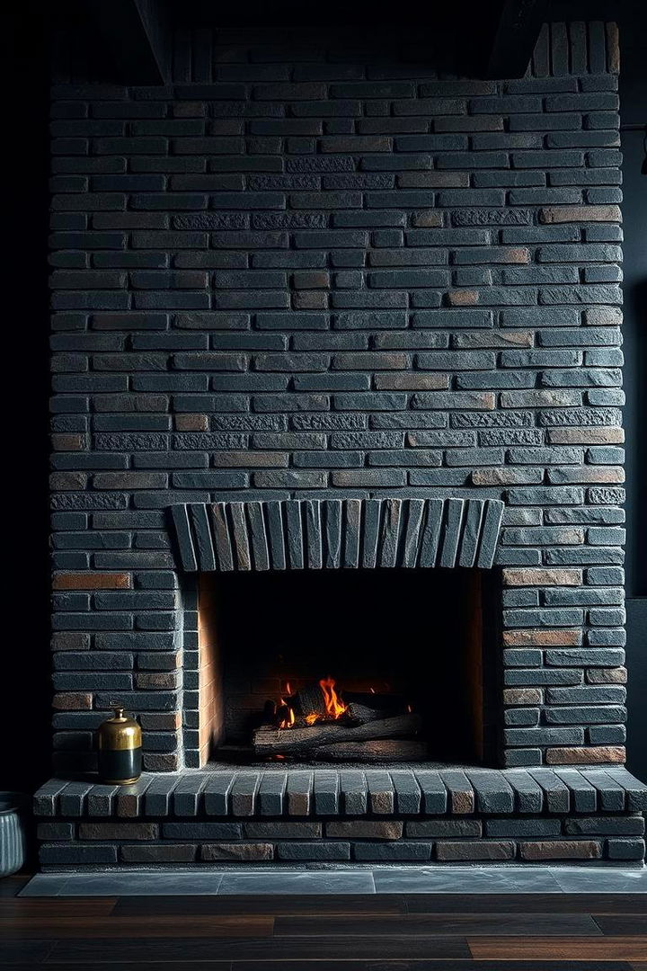 Industrial Urban Chic - 22 Painted Brick Fireplace Ideas