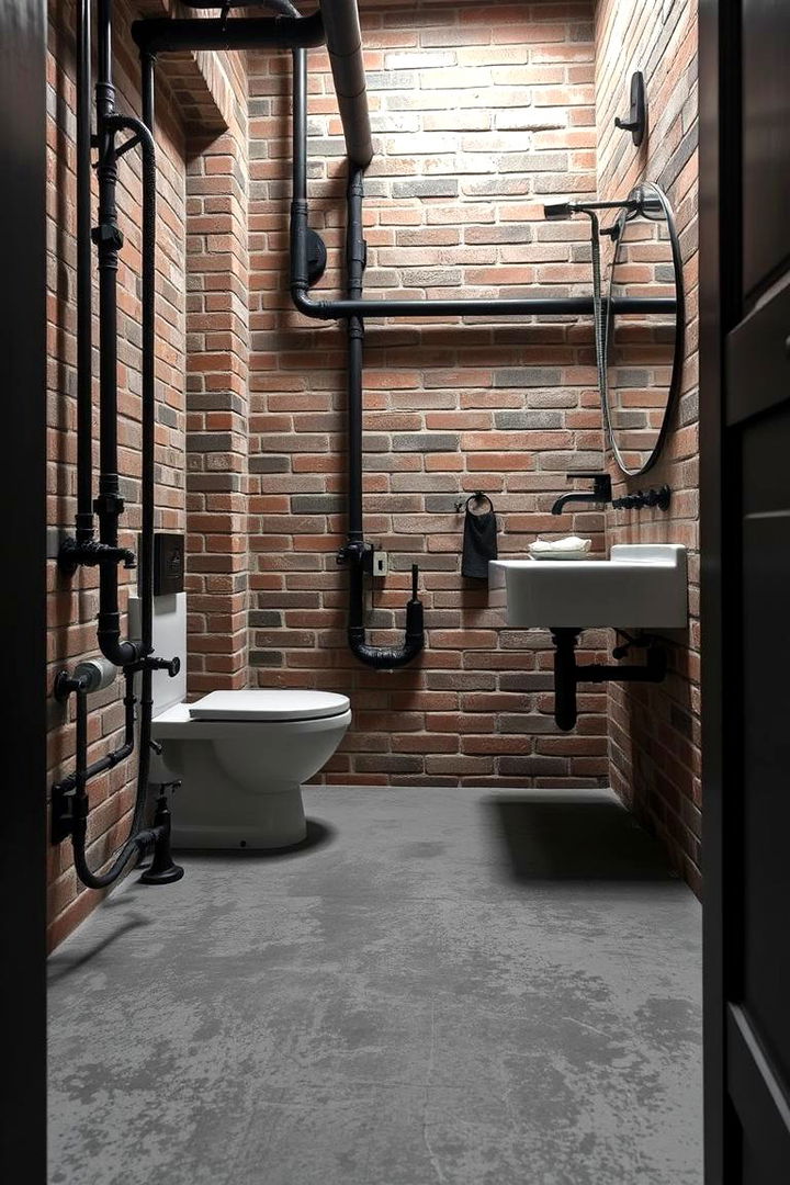 Industrial Urban Edge - 22 Gray Floor Bathroom Ideas