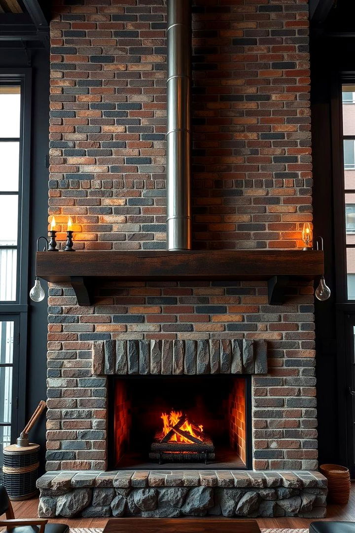 Industrial Urban Edge - 22 Two-story Fireplace Ideas