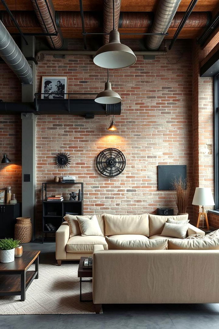 Industrial Urban Edge - 22 Beige Couch Living Room Ideas