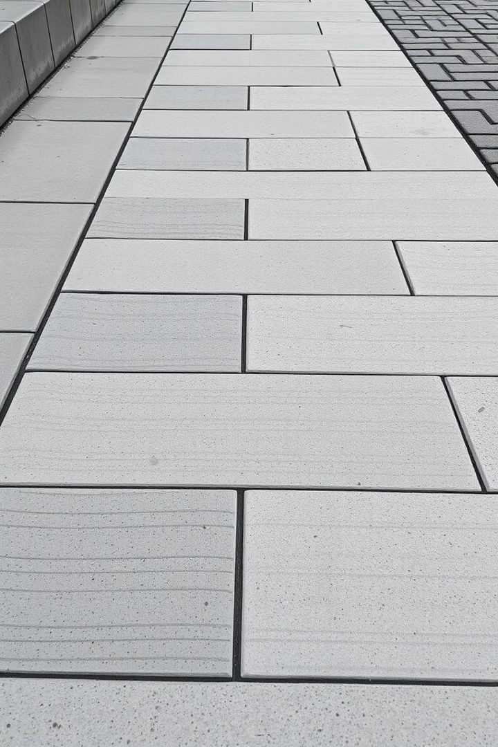 Industrial Urban Paver Designs - 22 Concrete Paver Walkway Ideas