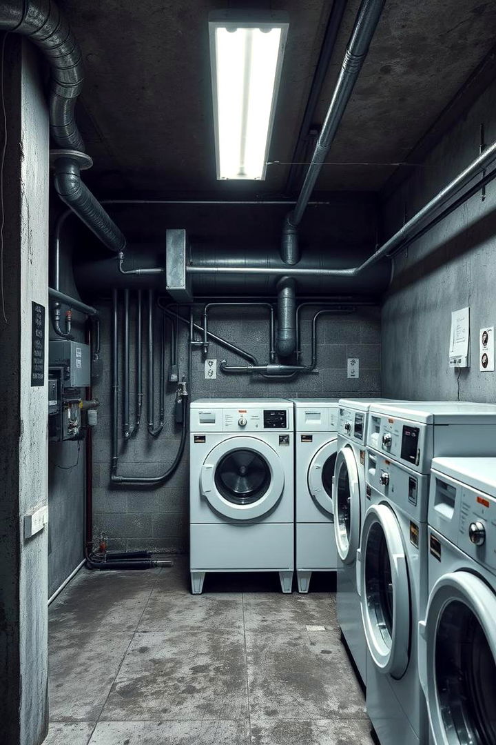 Industrial Vibes - 22 Black and White Laundry Room Ideas