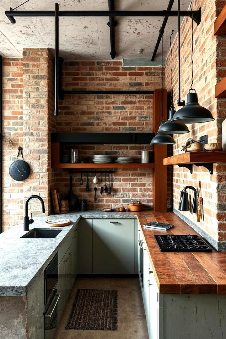 Industrial Vibes - 22 Black and Brown Kitchen Ideas