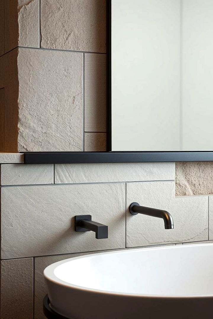 Industrial and Natural Blend - 22 Half-wall Tile Bathroom Ideas