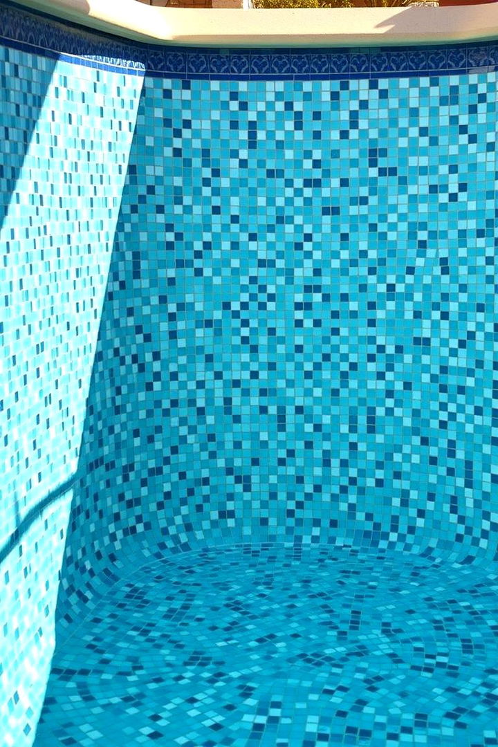 Inexpensive Mosaic Tiling for Pool Interiors - 22 Backyard Pool Ideas on a Budget