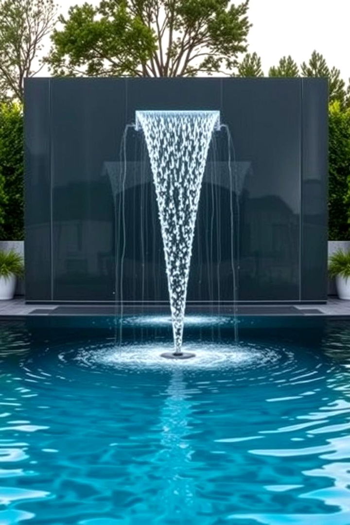 Infinity Edge Illusion Fountain - 22 Pool Fountain Ideas
