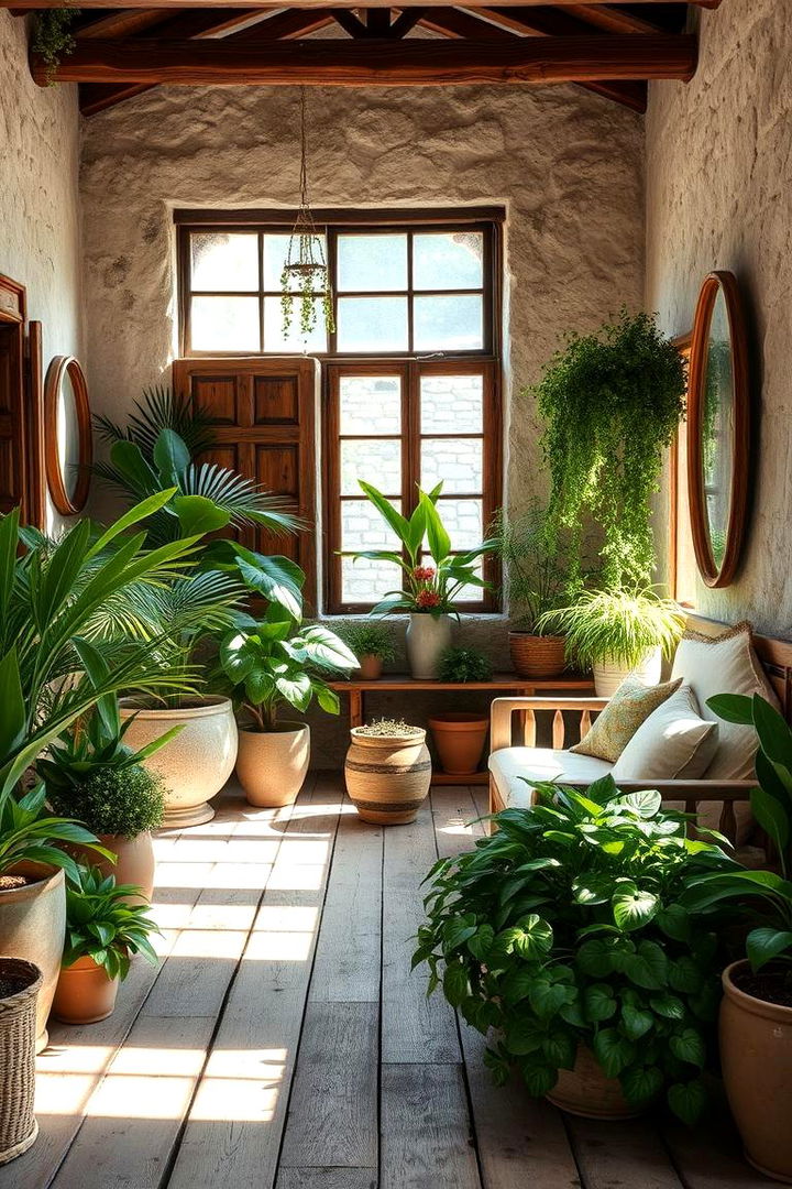 Infusing Earthy Decor with Greenery - 22 Farmhouse Bedroom Ideas