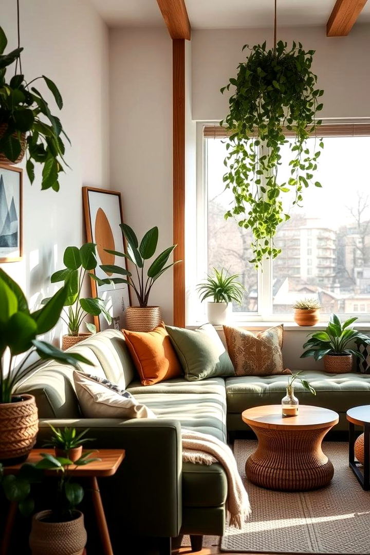 Infusing Natural Elements in the Living Room - 22 sage green couch living room ideas