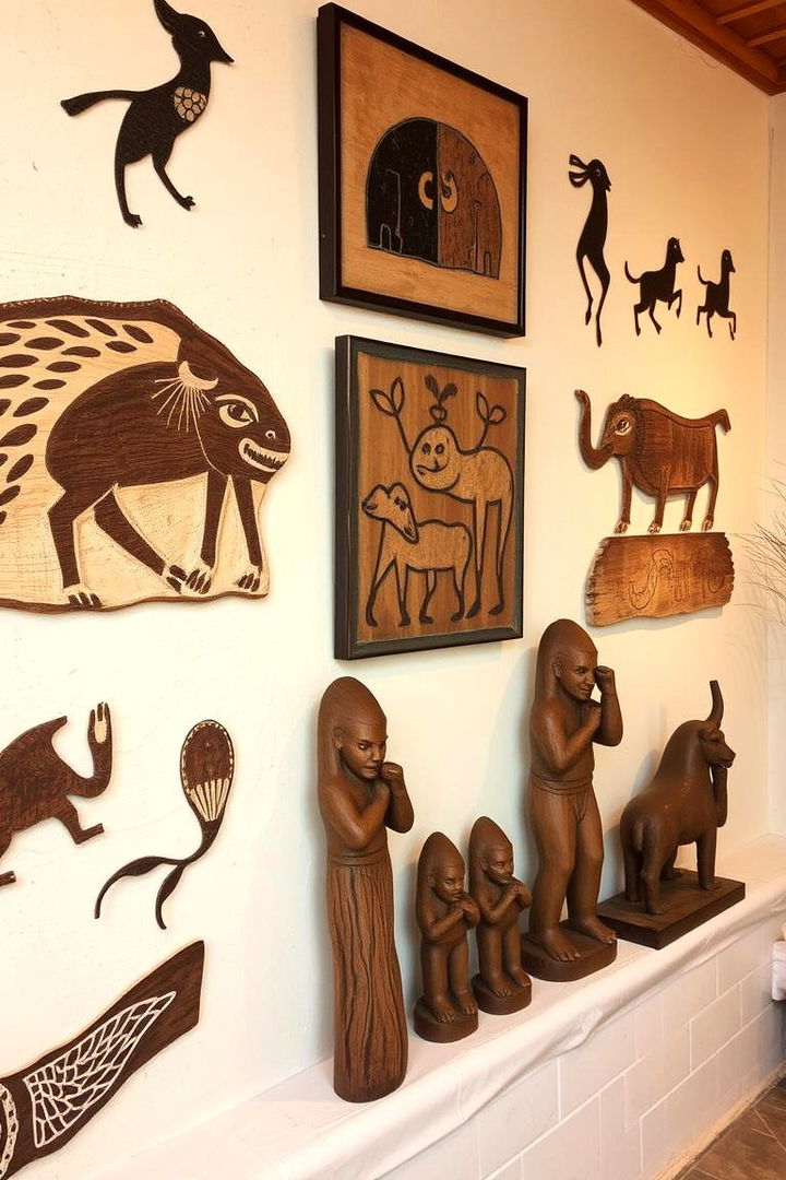 Infusing Primal Artwork - 22 Primitive Living Room Ideas