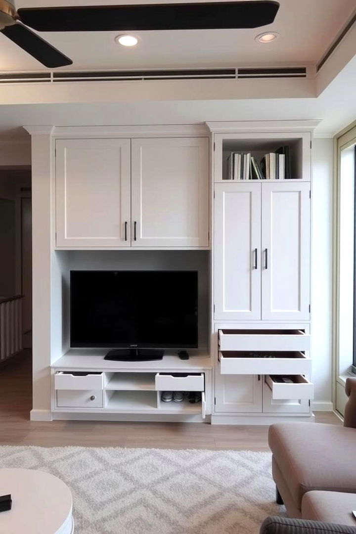 Ingenious Storage Solutions - 22 Small Living Room Ideas With Tv