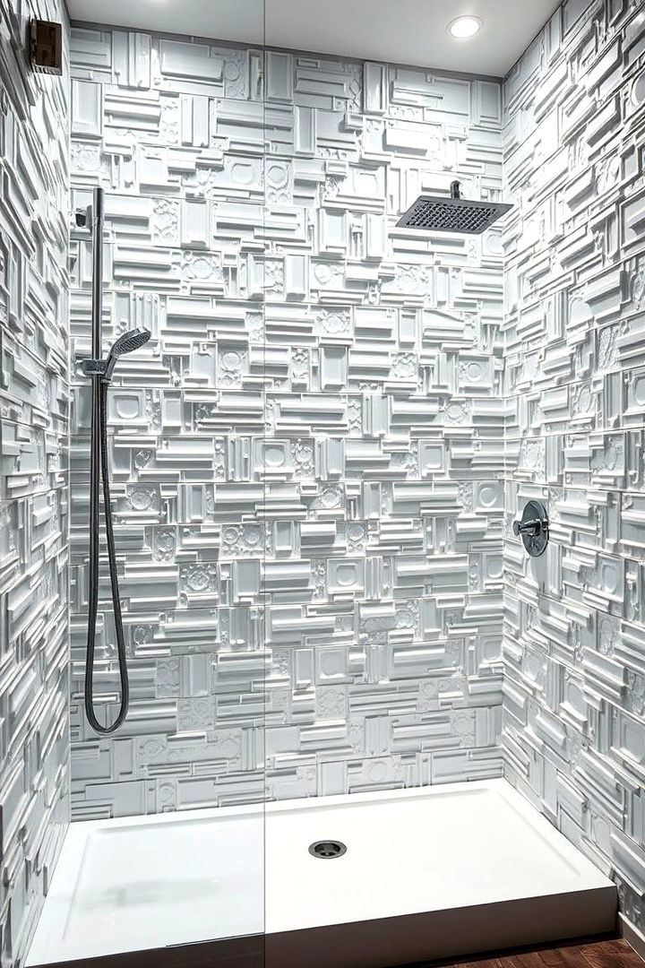 Innovative 3D Tile Installations - 22 Shower Wall Ideas
