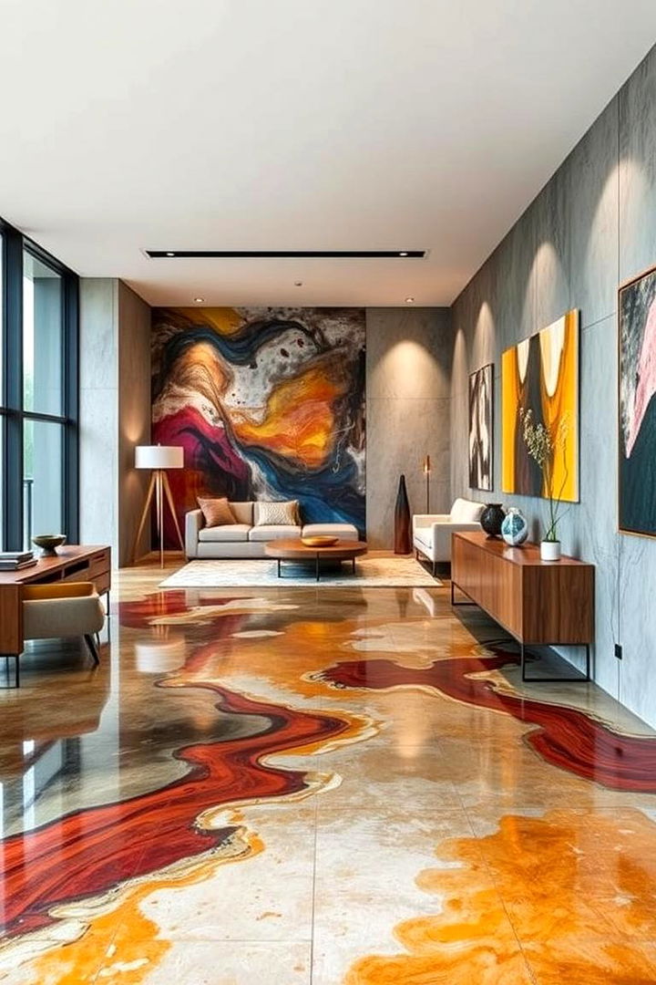 Innovative Applications in Interior Decor - 22 Stained Concrete Floors