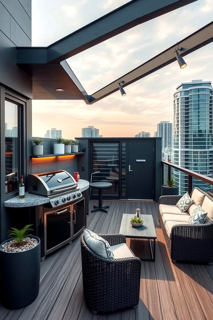 Innovative Bar and Grill Area - 22 Balcony Over Garage Ideas