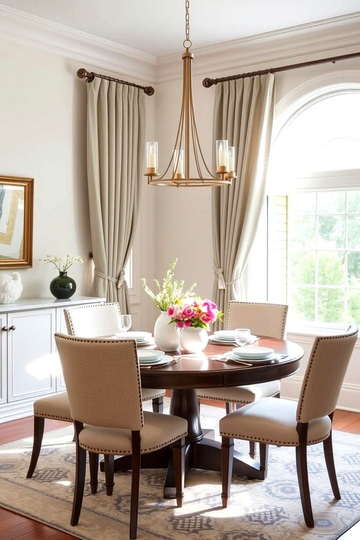 Innovative Curtain Hardware for Perfect Finishing - 22 Dining Room Curtain Ideas