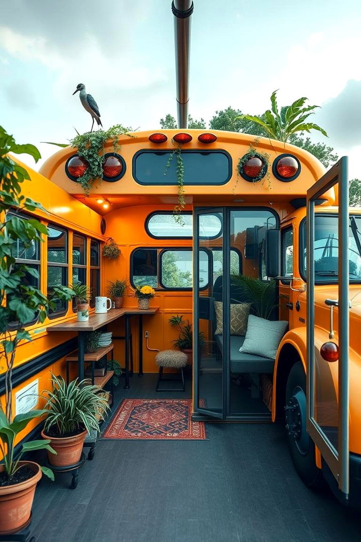 Innovative Design for Future Green Spaces - 22 School Bus Greenhouse Ideas