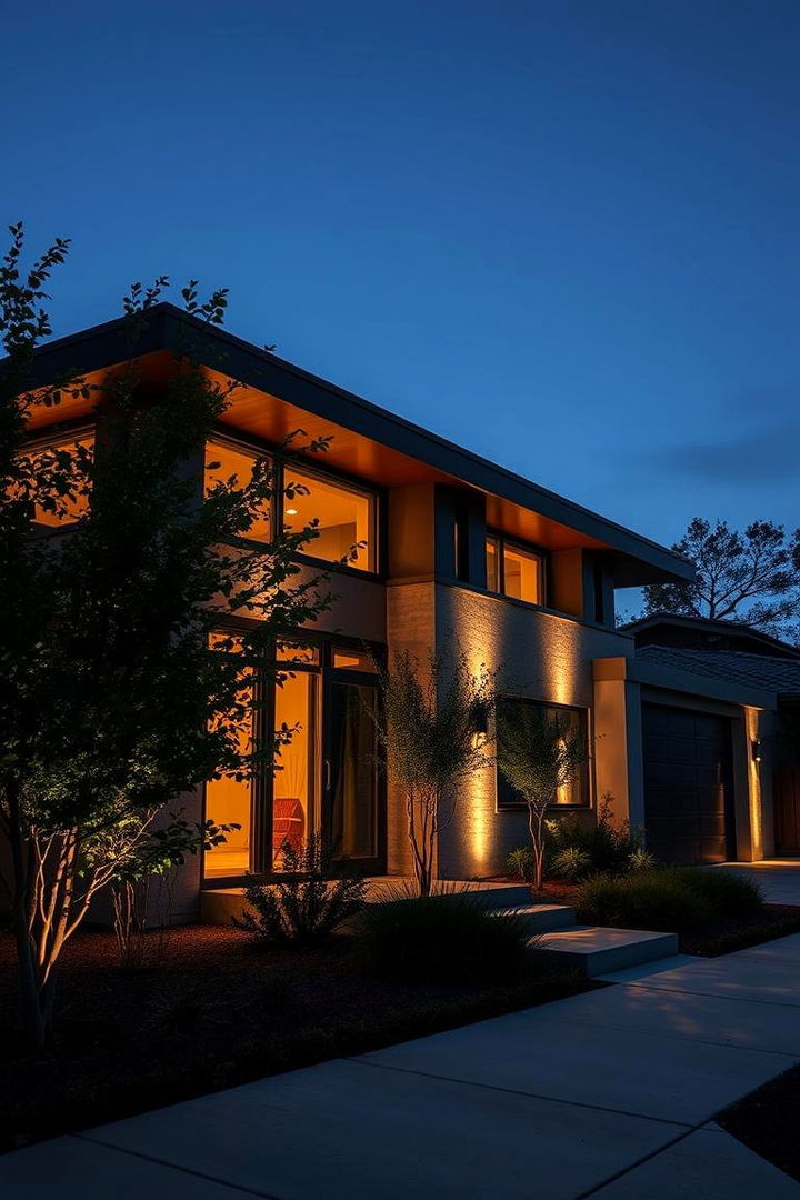 Innovative Exterior Lighting for Evening Ambiance - 22 Mid-Century Modern Exterior Home Ideas