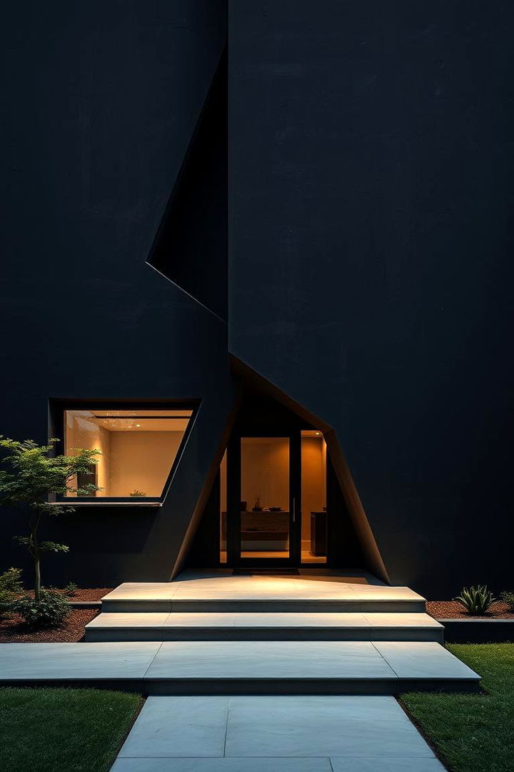 Innovative Facade Play - 22 Black Stucco House Ideas