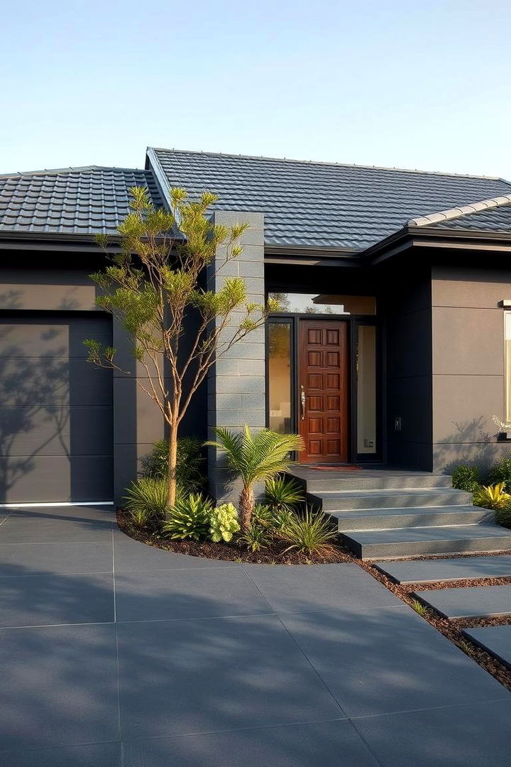 Innovative Feng Shui Layout - 22 Dark Grey House Exterior Ideas