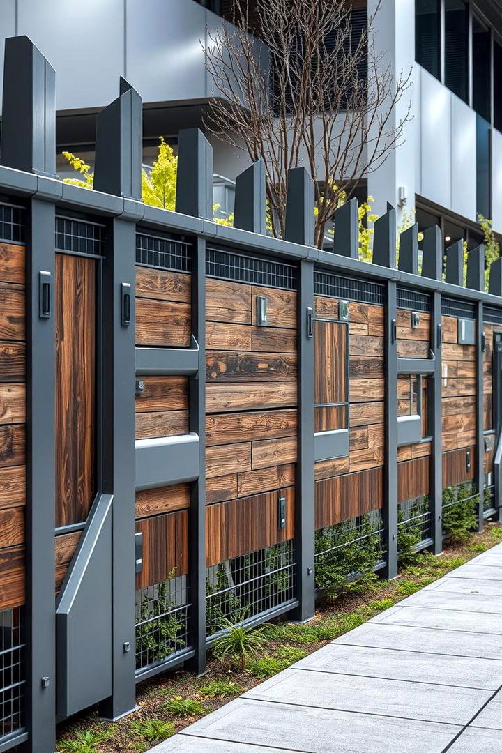 Innovative Future Trends - 22 Metal and Wood Fence