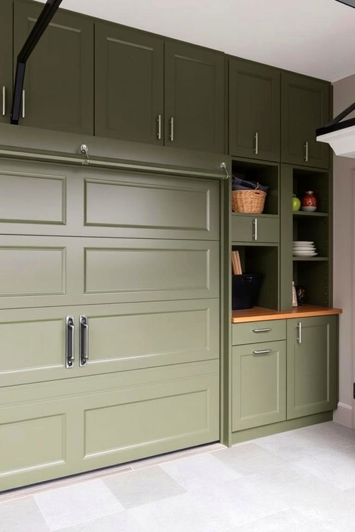 Innovative Garage Design in Olive - 22 Olive Green House Exterior Ideas