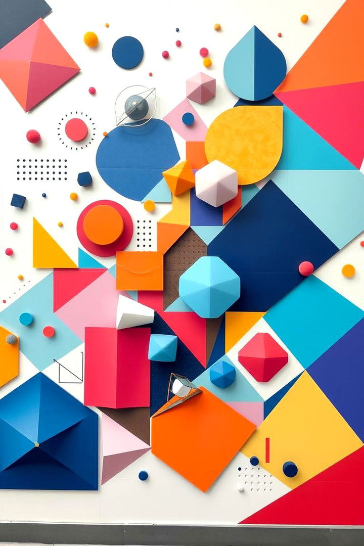 Innovative Geometric Collage - 22 Geometric Accent Wall Ideas