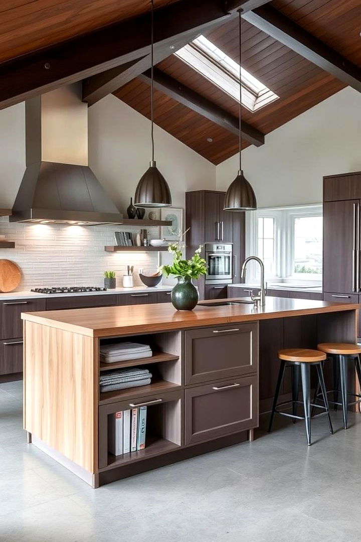 Innovative Kitchen Island Designs - 22 Sloped Ceiling Kitchen Ideas