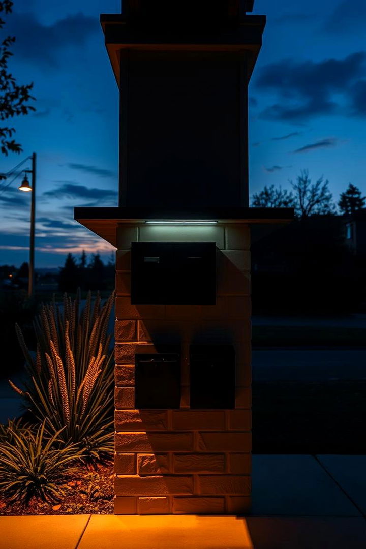 Innovative Lighting Effects - 22 Mailbox Landscaping Ideas