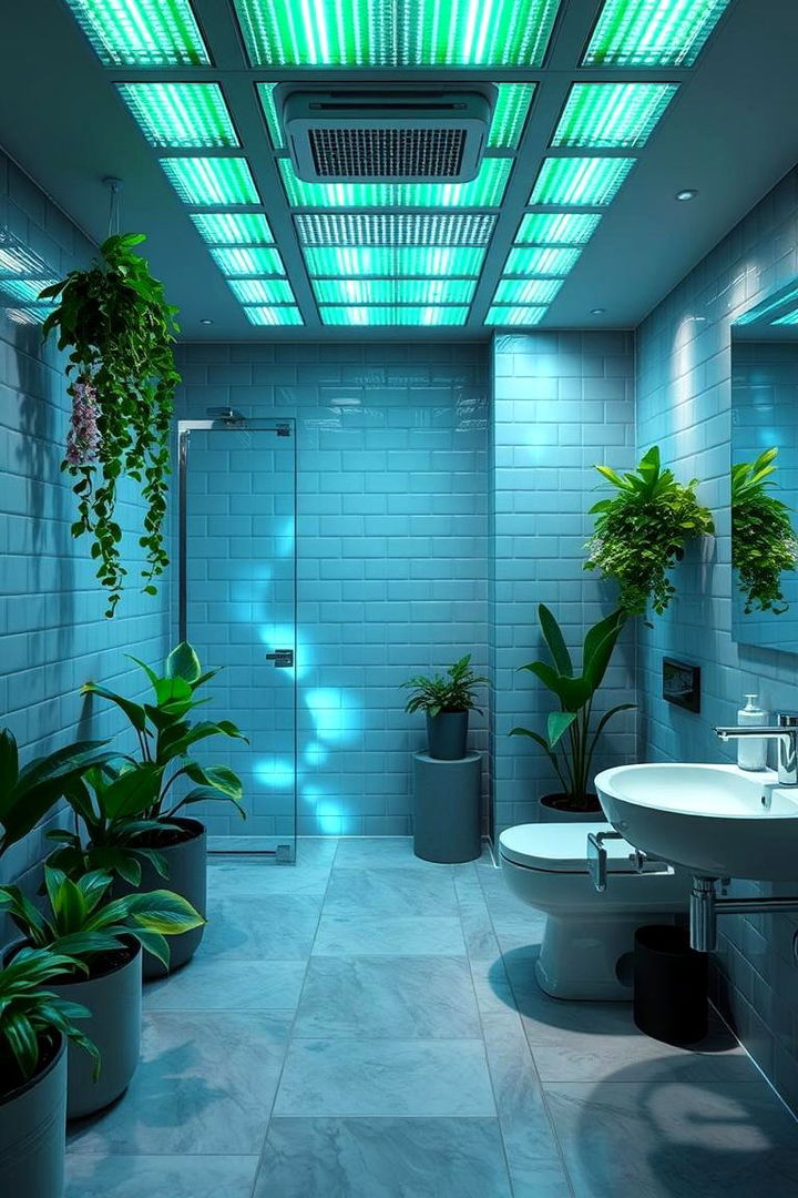 Innovative Lighting Garden - 22 Greenhouse Bathroom Ideas