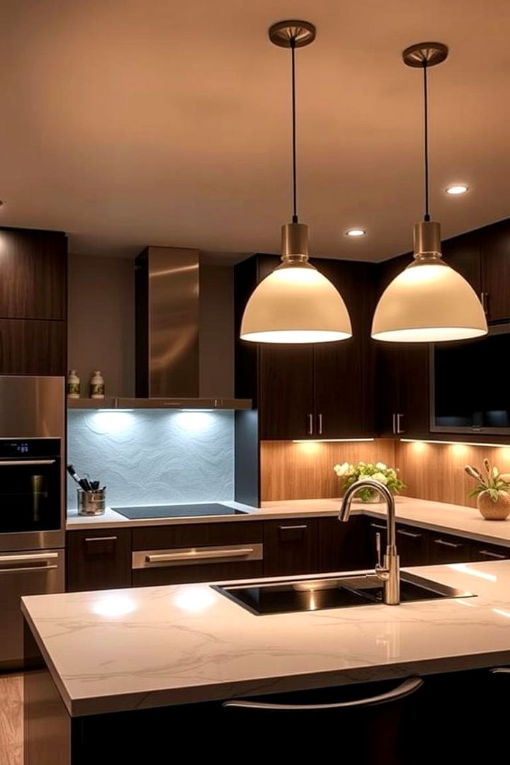 Innovative Lighting Integration - 22 Art Deco Kitchen Ideas