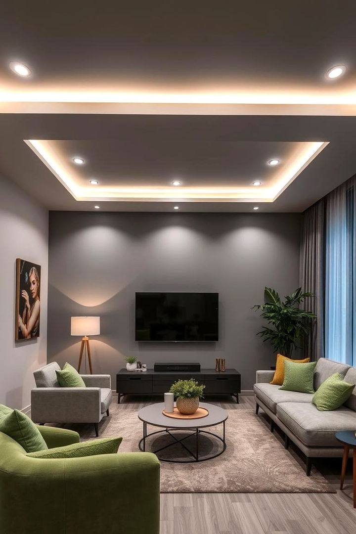 Innovative Lighting Solutions - 22 Grey and Sage Green Living Room Ideas