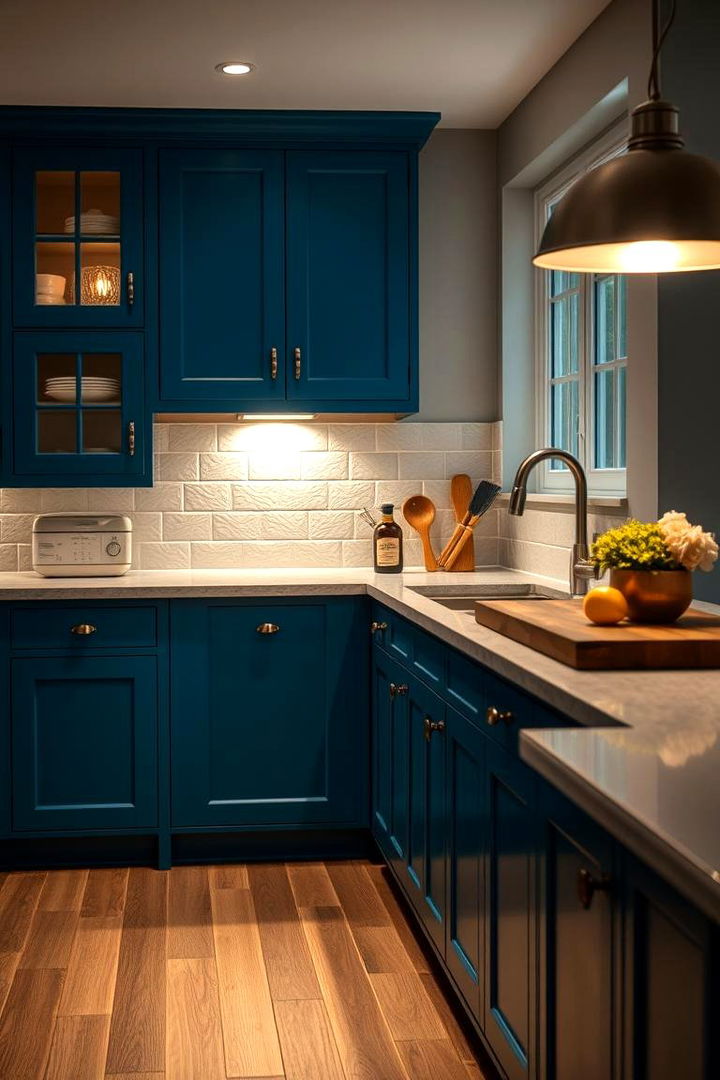 Innovative Lighting Techniques - 22 blue farmhouse kitchen cabinets