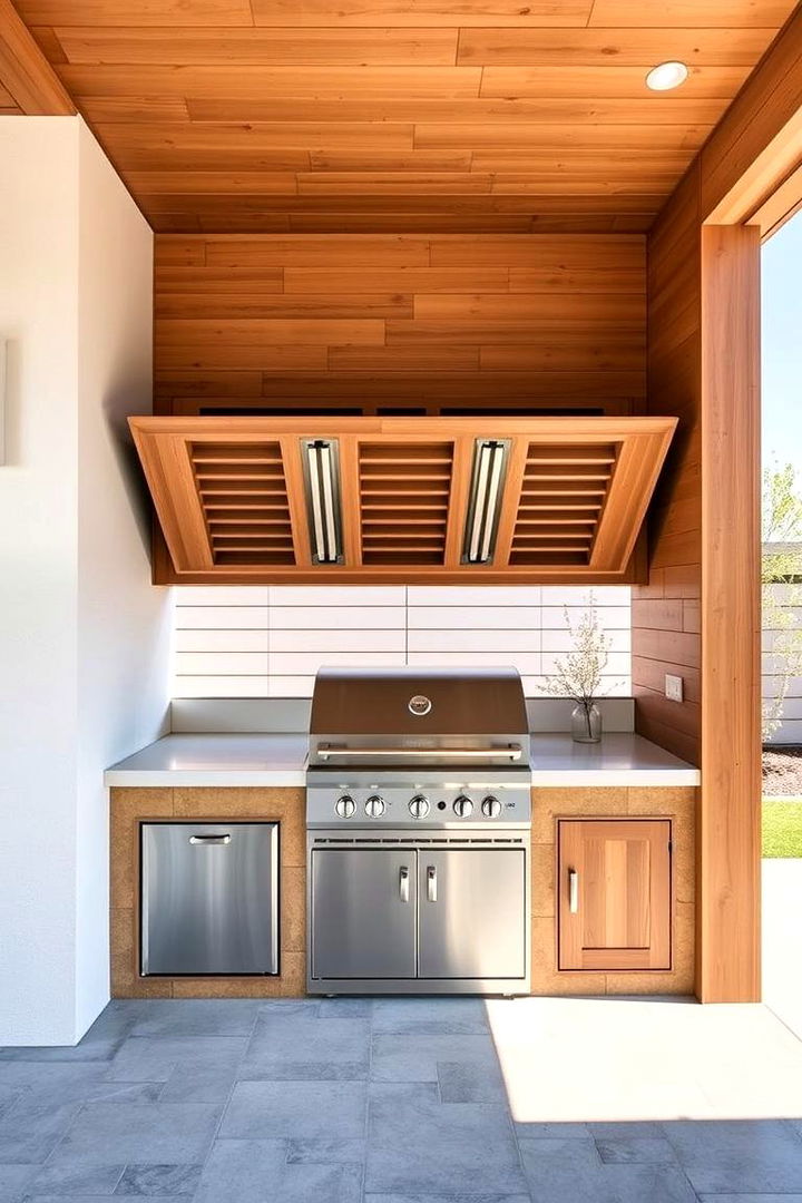 Innovative Louvered Grill Station - 22 Grill Station Ideas