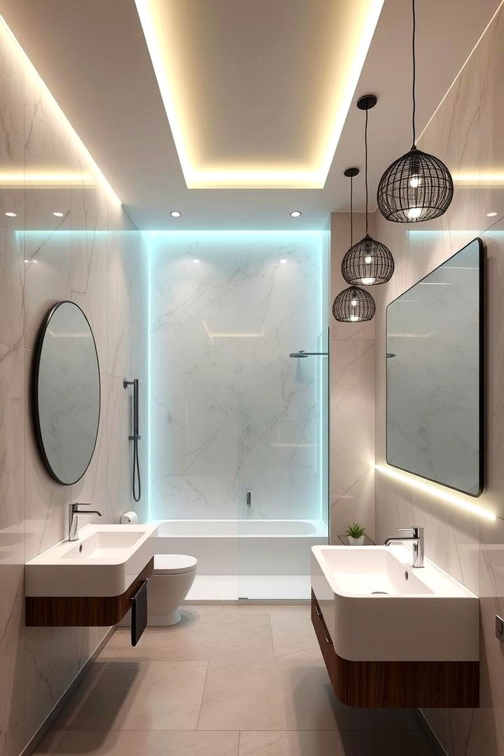 Innovative Mint Lighting Accents - 22 Mint Green Bathroom Ideas