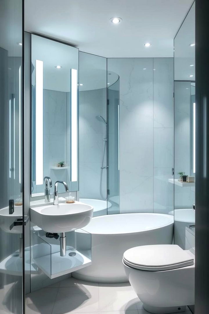 Innovative Mirrors and Reflective Surfaces - 22 Mid-century Modern Bathroom Ideas