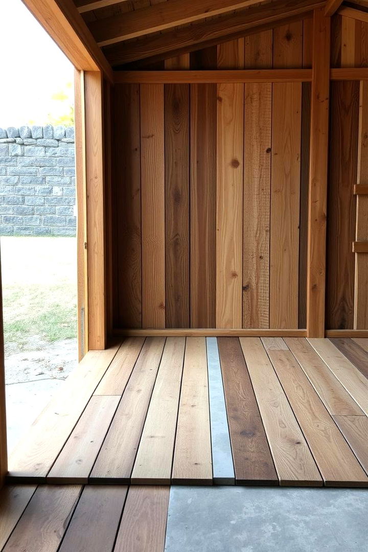 Innovative Mixed Material Floor Designs - 22 Shed Floor Ideas