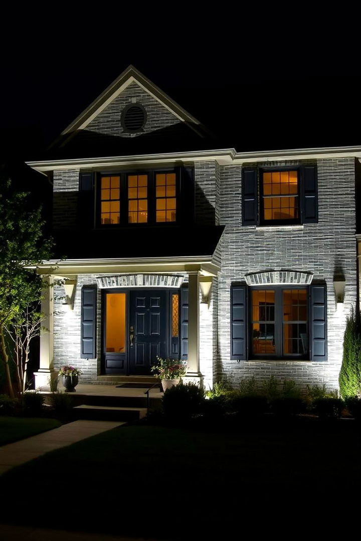 Innovative Outdoor Lighting - 22 Sage Green Painted Brick House Ideas