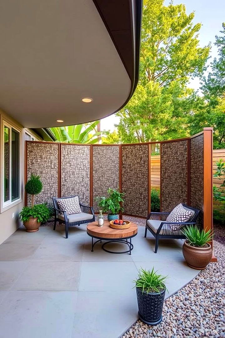 Innovative Privacy Screens - 22 Semi Circle Patio Ideas and Inspiration