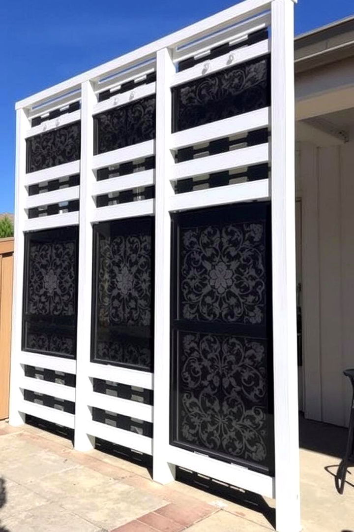 Innovative Privacy Screens - 22 Black and White Patio Ideas