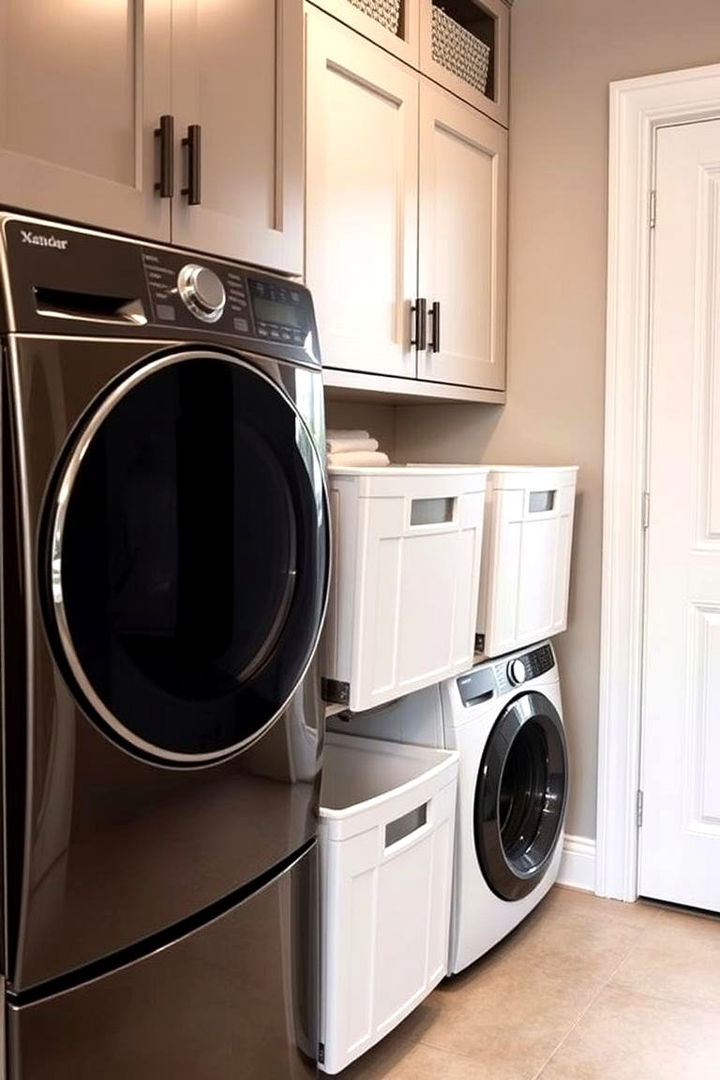 Innovative Pull Out Hampers - 22 Laundry Room Cabinet Ideas