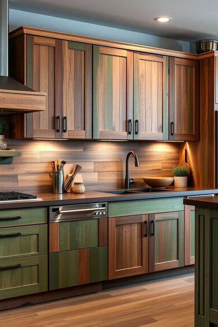 Innovative Reclaimed Wood Designs - 22 Green Kitchen Cabinet Ideas