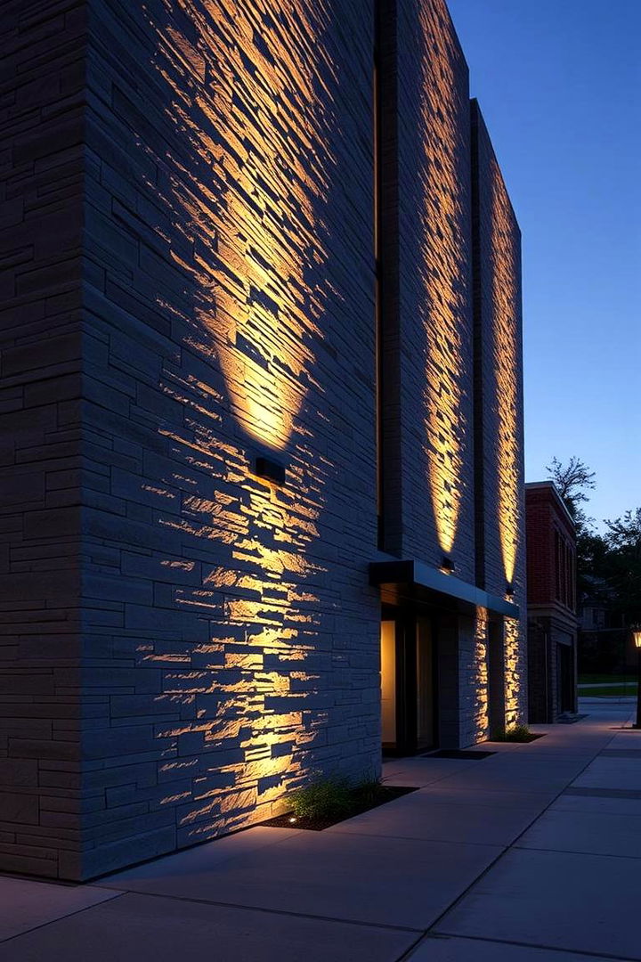 Innovative Stone Lighting Effects - 22 Stone Exterior Home Ideas