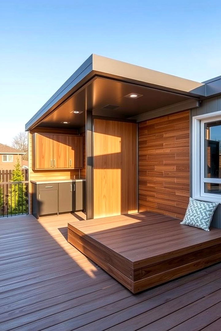 Innovative Storage Deck - 22 Ground Level Deck Ideas
