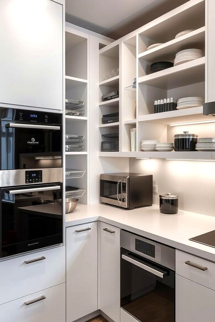 Innovative Storage Organizers - 22 Small Kitchen with Black Appliances Ideas