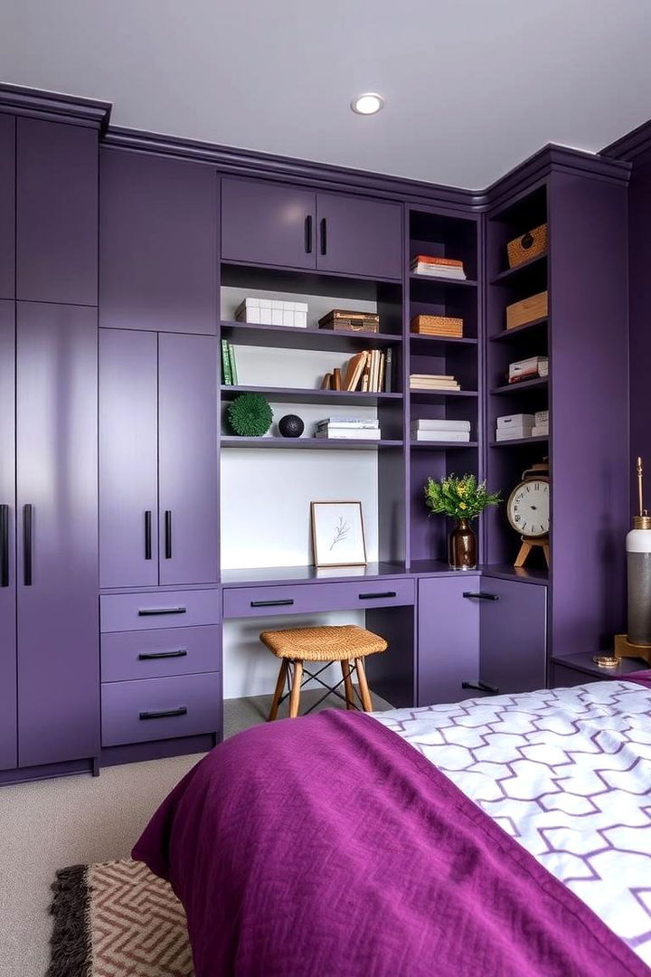 Innovative Storage Solutions - 22 Dark Purple Bedroom Ideas
