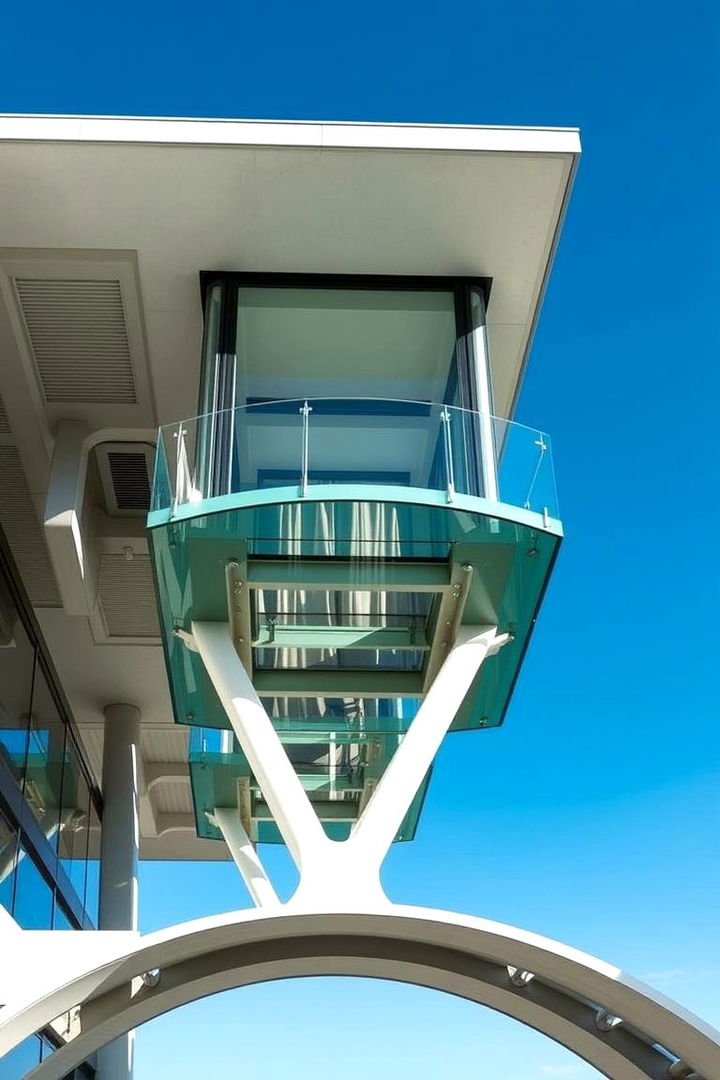 Innovative Structural Balance - 22 Glass Balcony Design Ideas