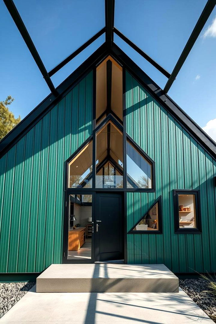 Innovative Structural Solutions - 22 Forest Green House With Black Trim
