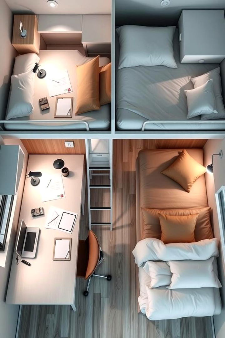 Innovative Study and Sleep Zones - 22 bunk room ideas