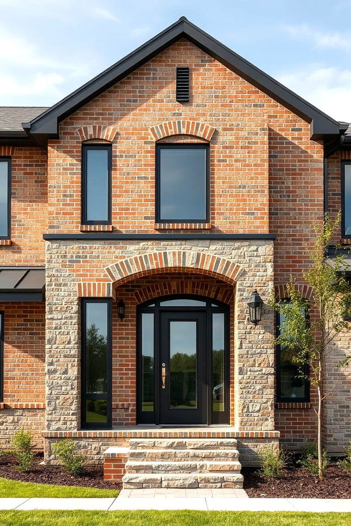 Innovative Use of Materials - 22 Brick Houses With Stone Accents